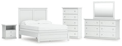 Bostwick Shoals Full Panel Bed, Dresser, Mirror, Chest, and Nightstand