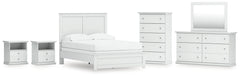 Bostwick Shoals Full Panel Bed, Dresser, Mirror, Chest, and 2 Nightstands