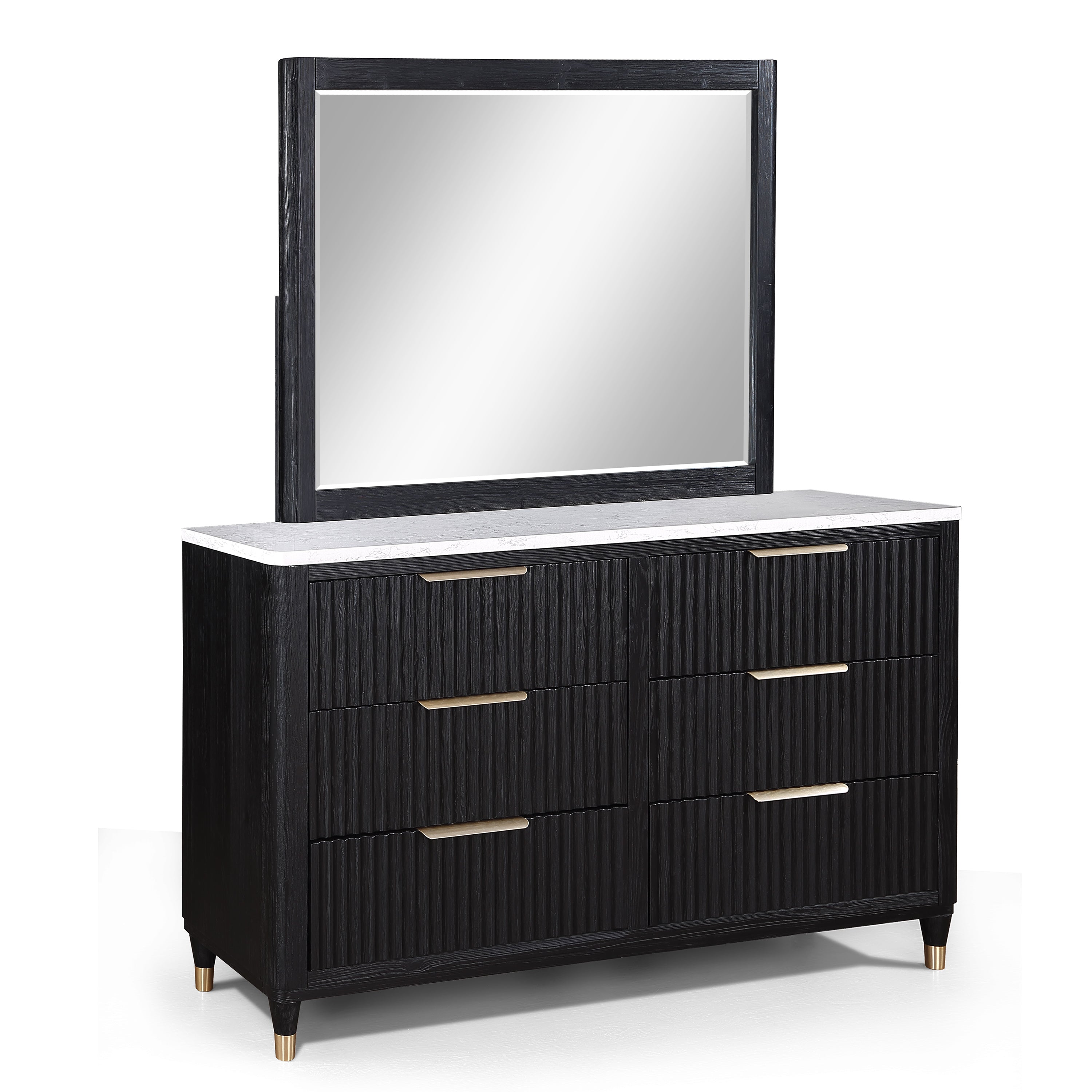 Kara Black Dresser Mirror - MyWaynesHome #