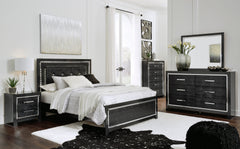 Kaydell LED Panel Bedroom Set - Black - MyWaynesHome #