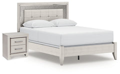 Zyniden Queen Panel Bed and Nightstand