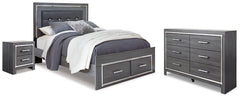 Lodanna Queen Storage Bed, Dresser and Nightstand