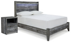 Baystorm Full Panel Bed and Nightstand