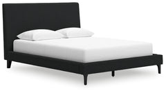 Cadmori Queen Upholstered Bed with Roll Slats