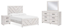 Cayboni Full Panel Bed, Dresser, Mirror and Nightstand