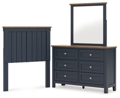 Landocken Twin Panel Headboard, Dresser and Mirror