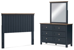 Landocken Full Panel Headboard, Dresser and Mirror
