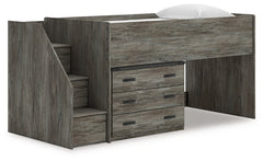 Frandern Twin Loft Bed with Drawer Storage