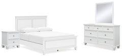 Fortman Queen Panel Bed, Dresser, Mirror and Nightstand