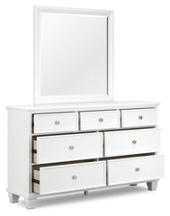 Fortman California King Panel Bed, Dresser and Mirror