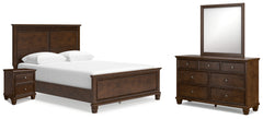 Danabrin Queen Panel Bed, Dresser, Mirror and Nightstand