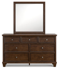 Danabrin California King Panel Bed, Dresser and Mirror