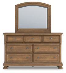 Feddinger Queen Panel Bed, Dresser, Mirror, Chest and Nightstand