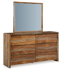 Dressonni King Panel Bed, Dresser and Mirror