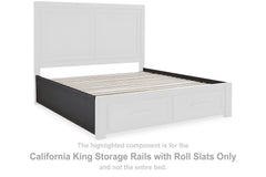 Foyland California King Panel Rails with Roll Slats