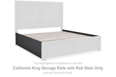 Foyland California King Panel Rails with Roll Slats