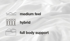 Chime 10 Inch Hybrid 10 Inch Queen Mattress and Pillow