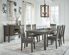 Hallanden Dining Table, 6 Chairs and Server