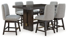 Burkhaus Counter Height Dining Table and 6 Barstools