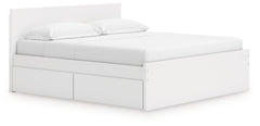 Onita King Panel Platform Bed with 2 Side Storage
