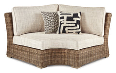 Beachcroft Outdoor Curved Corner Chair with Cushion - MyWaynesHome #
