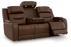Knightington Power Reclining Sofa with Audio Seating