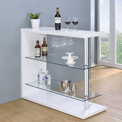 Prescott White Home Bar - MyWaynesHome #