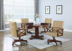 Marietta Brown 5 Pc Game Table Set - MyWaynesHome #