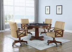 Marietta Brown 5 Pc Game Table Set - MyWaynesHome #