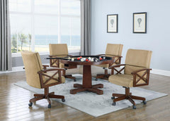 Marietta Brown 5 Pc Game Table Set - MyWaynesHome #