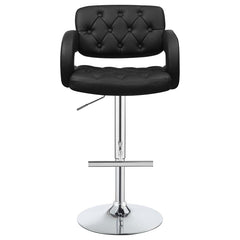 Brandi Black Adjustable Bar Stool - MyWaynesHome #