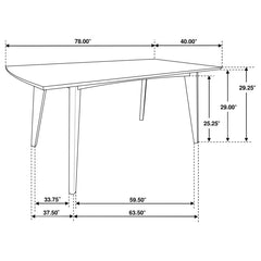 Malone Brown Dining Table - MyWaynesHome #