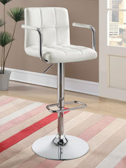 Palomar White Adjustable Bar Stool - MyWaynesHome #