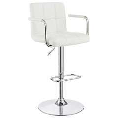 Palomar White Adjustable Bar Stool - MyWaynesHome #