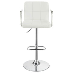 Palomar White Adjustable Bar Stool - MyWaynesHome #