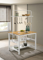 Hollis Brown Kitchen Island Table - MyWaynesHome #