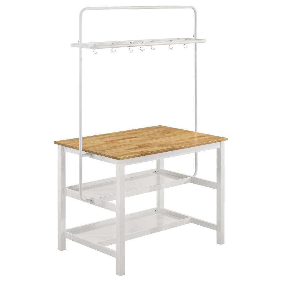 Hollis Brown Kitchen Island Table - MyWaynesHome #