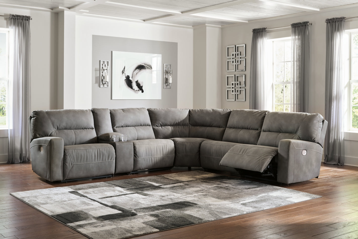 Next-Gen DuraPella 6-Piece Power Reclining Sectional - MyWaynesHome #