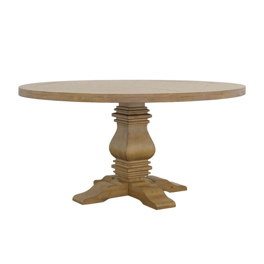 Florence Brown 60"rd Dining Table - MyWaynesHome #
