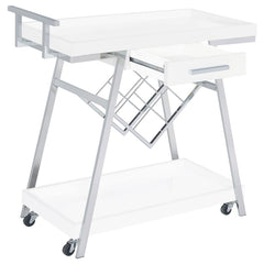 Kinney White Bar Cart - MyWaynesHome #