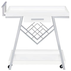 Kinney White Bar Cart - MyWaynesHome #