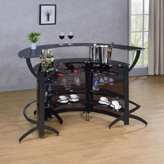Dallas Black 3 Pc Home Bar - MyWaynesHome #