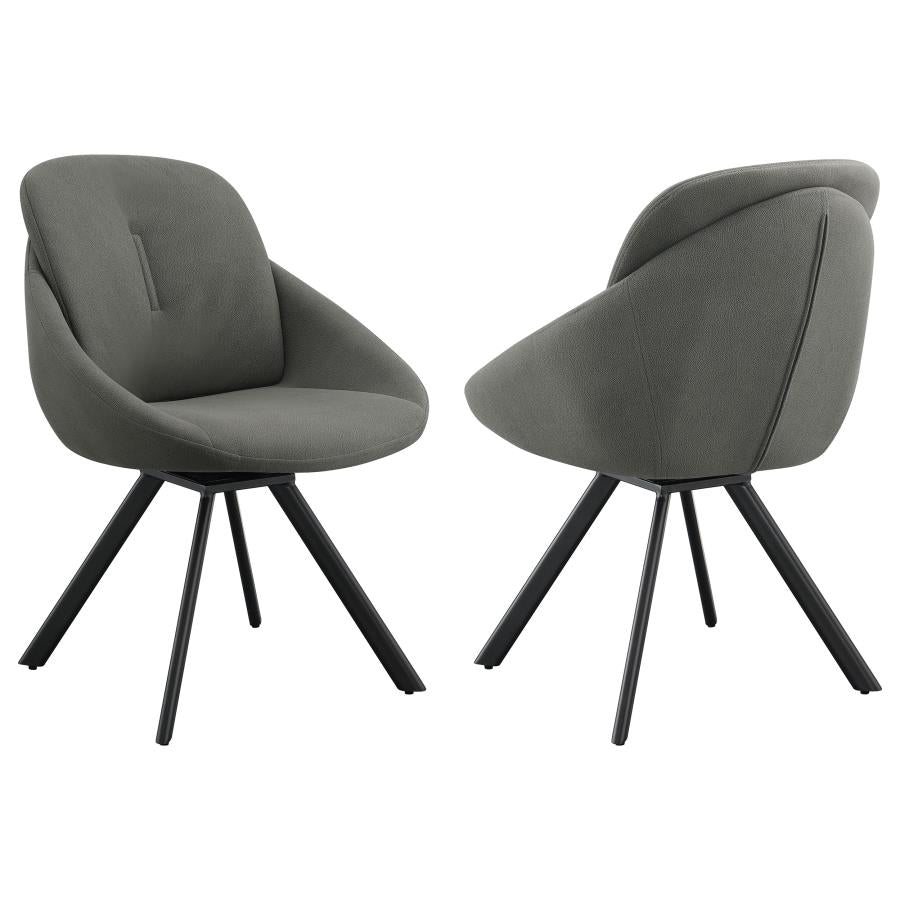 Mina Grey Swivel Side Chair - MyWaynesHome #