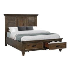 Franco Brown Eastern King Storage Bed - MyWaynesHome #