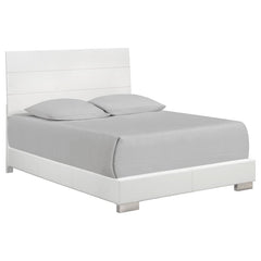 Felicity White Queen Bed 4 Pc Set - MyWaynesHome #