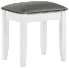 Felicity White Vanity Stool - MyWaynesHome #