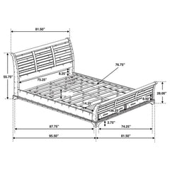 Elk Grove Brown Eastern King Storage Bed - MyWaynesHome #