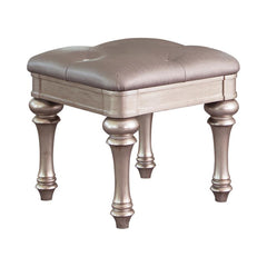 Bling Game Silver Vanity Stool - MyWaynesHome #