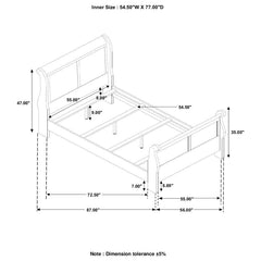Louis Philippe White Full Bed - MyWaynesHome #
