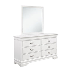 Louis Philippe White Dresser Mirror - MyWaynesHome #